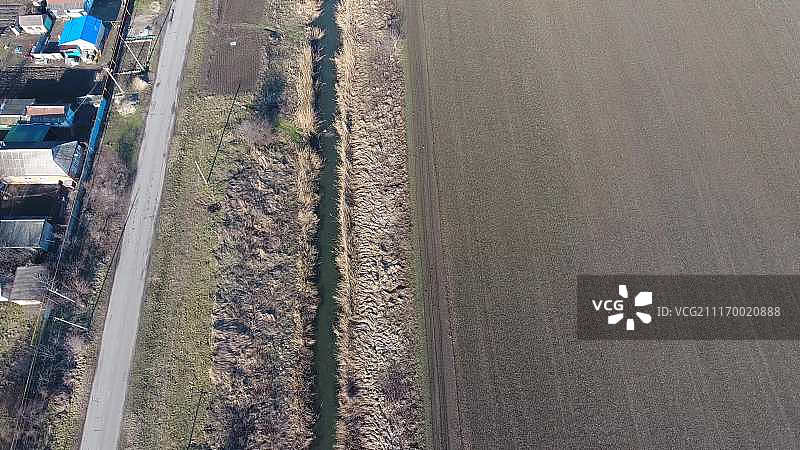 农田灌溉系统下层渠道图片素材