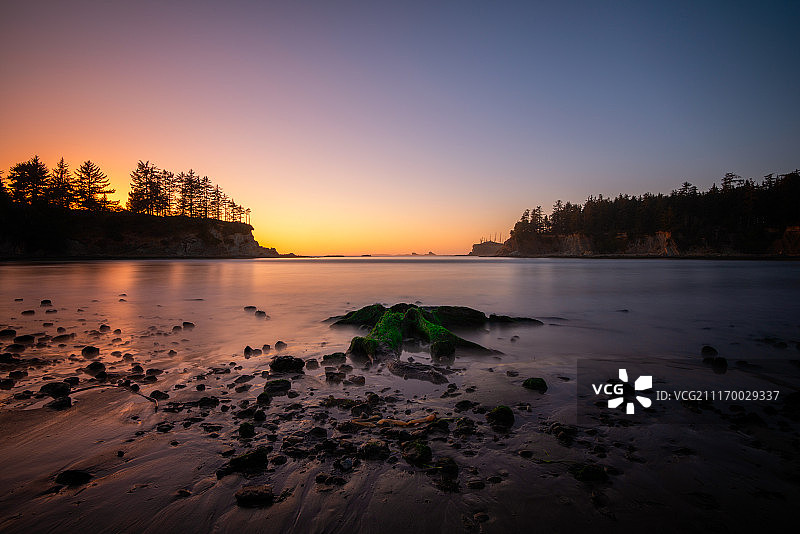 日落海湾图片素材
