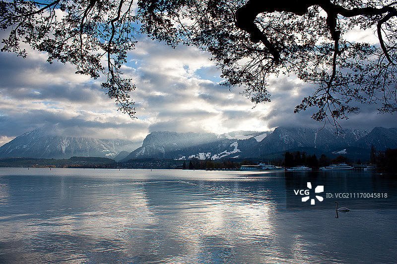 瑞士湖图片素材