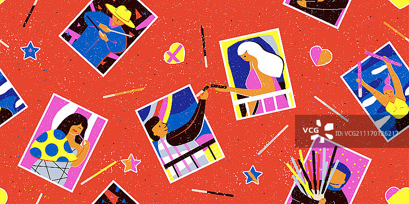 幸福-无缝图案图片素材