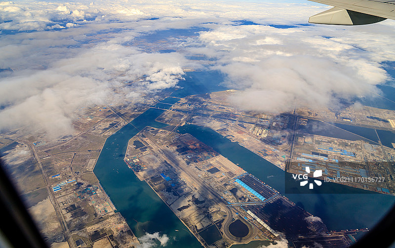 曹妃甸港口航拍图片素材