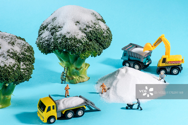 微观摄影-运雪工人图片素材