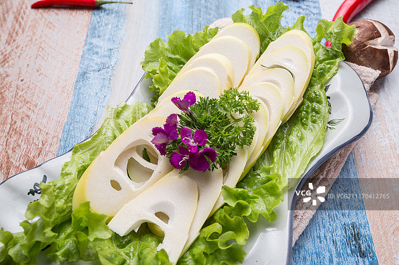 火锅配菜竹笋图片素材