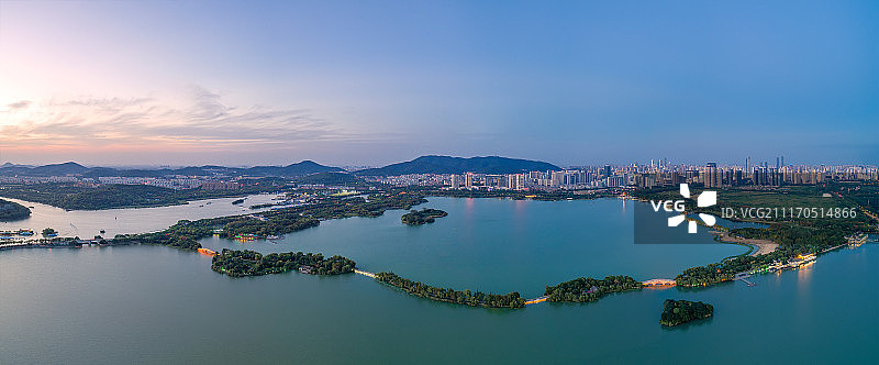 太湖晚霞图片素材
