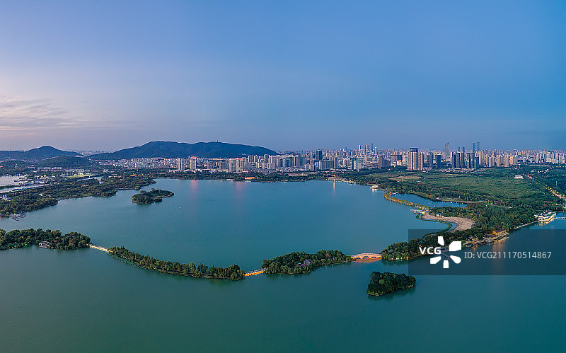 太湖晚霞图片素材
