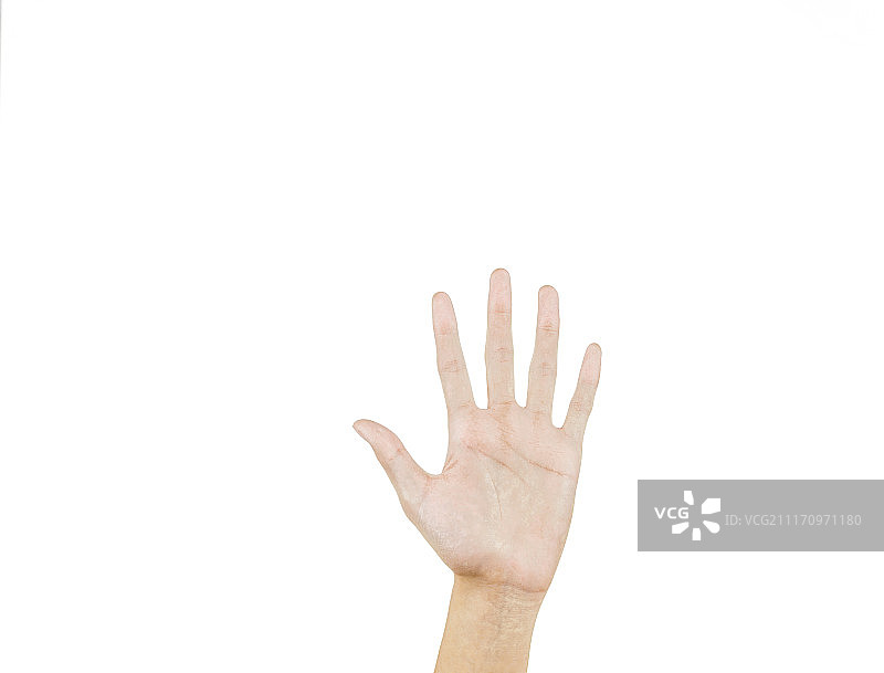 白背景手特写图片素材
