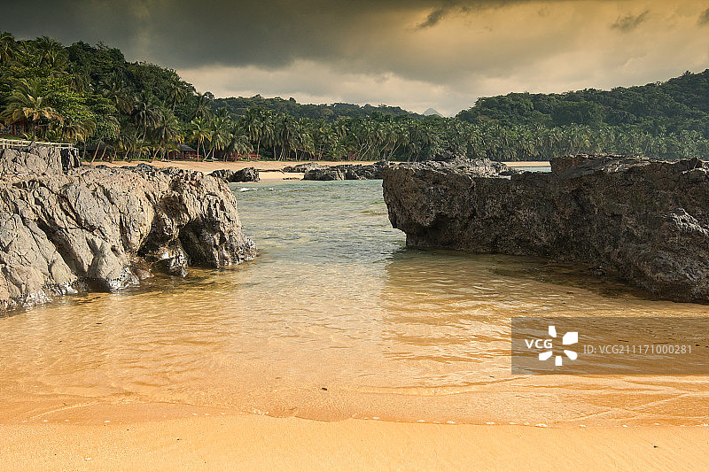 科科海滩，圣多美和普林西比，非洲图片素材