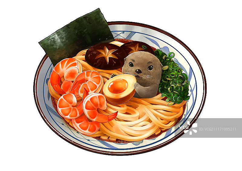 水獭拉面图片素材