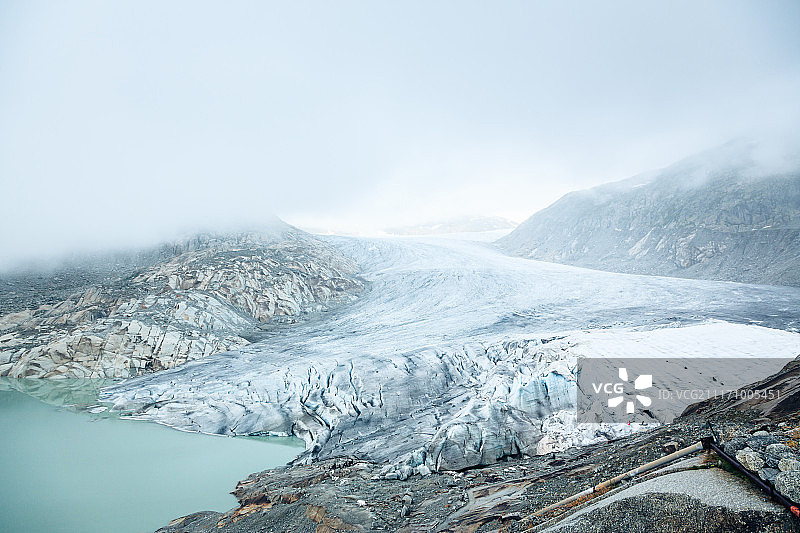 罗纳冰川，瑞士图片素材