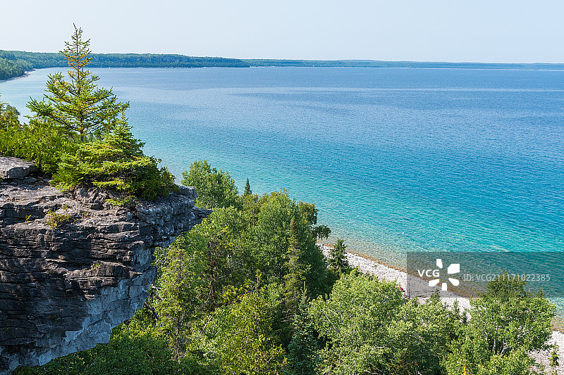 尼亚加拉悬崖石灰岩悬崖的明媚风光图片素材