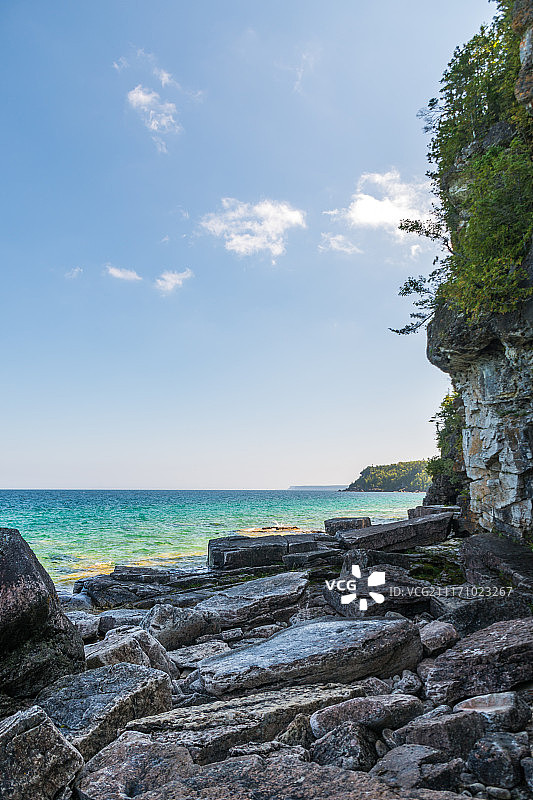 塞浦路斯湖国家公园安大略省布鲁斯半岛海岸线图片素材