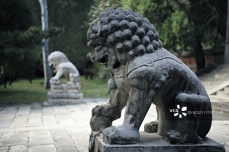 香山公园碧云寺石狮图片素材