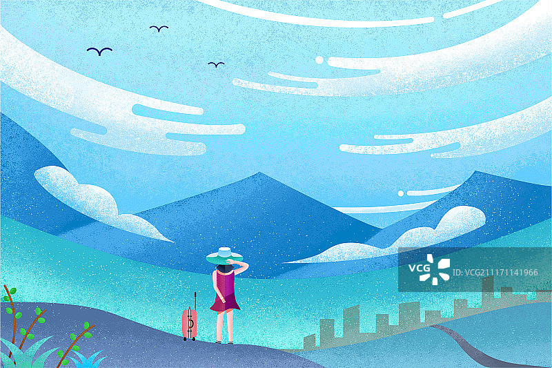 旅行系列-眺望远方图片素材