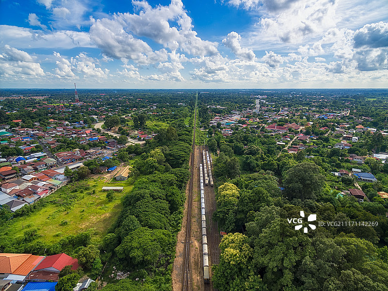 泰国乌汶火车站航拍高清图图片素材