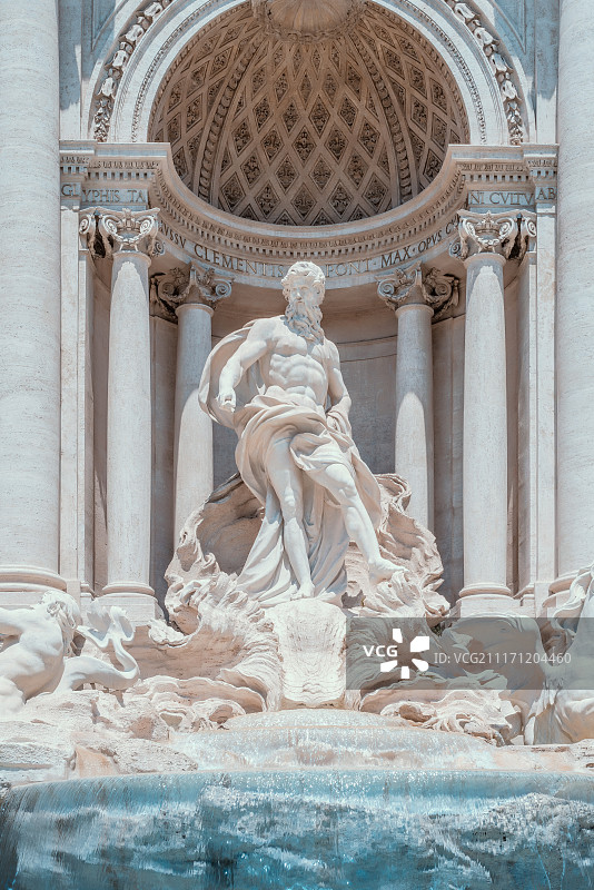 意大利罗马许愿池雕像图片素材