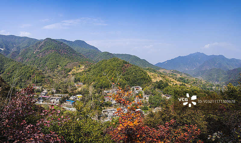 河北临城太行山红叶图片素材