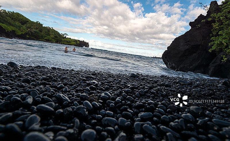 毛伊岛黑沙滩图片素材