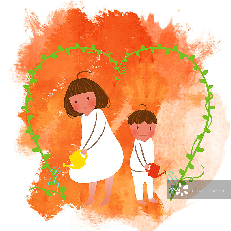 家庭生活主题矢量插图图片素材