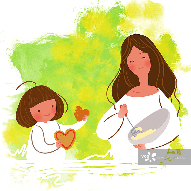 家庭生活主题矢量插图图片素材