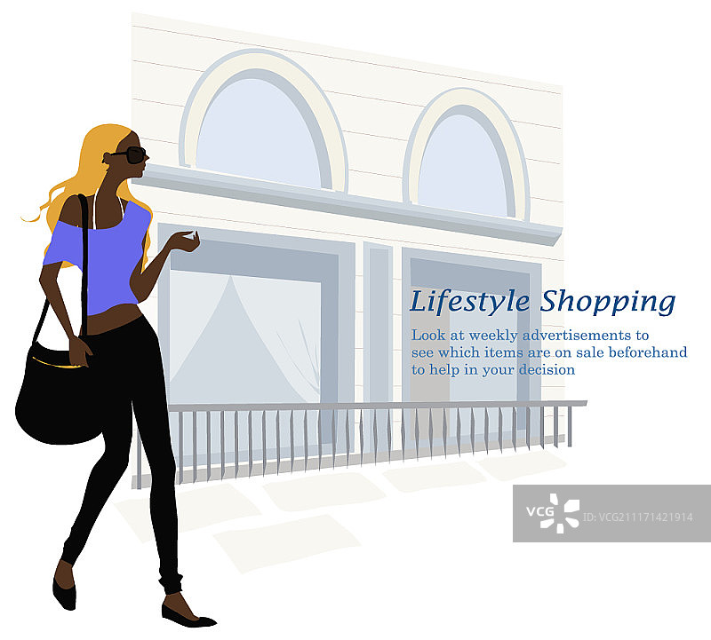 购物主题矢量插图图片素材