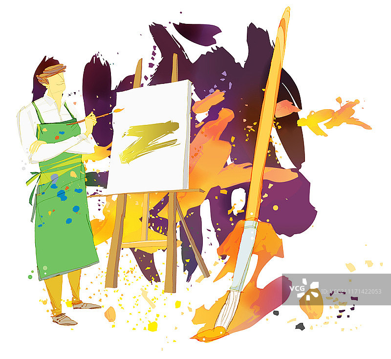 艺术娱乐主题矢量插画图片素材