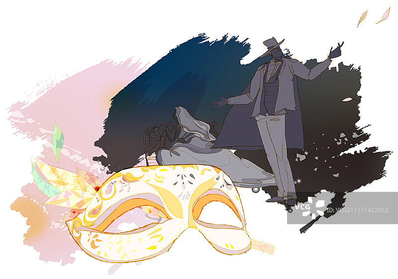 艺术娱乐主题矢量插画图片素材