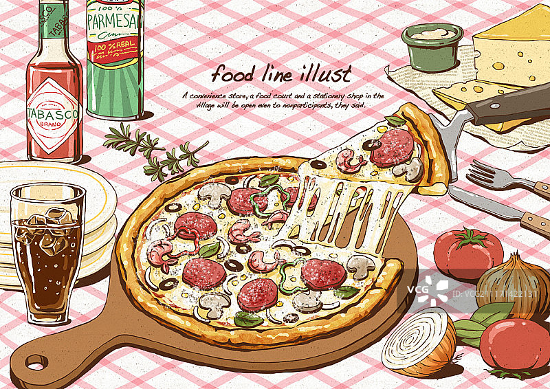 食物概念插画图片素材