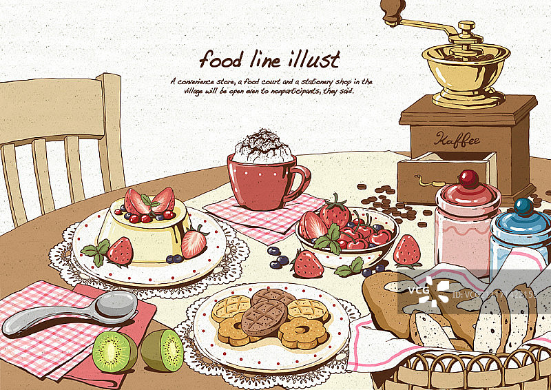 食物概念插画图片素材