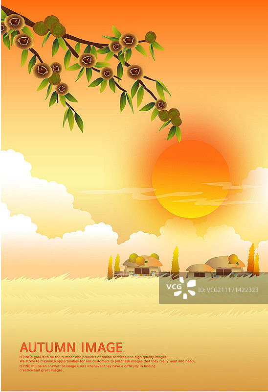 秋季背景矢量插画图片素材