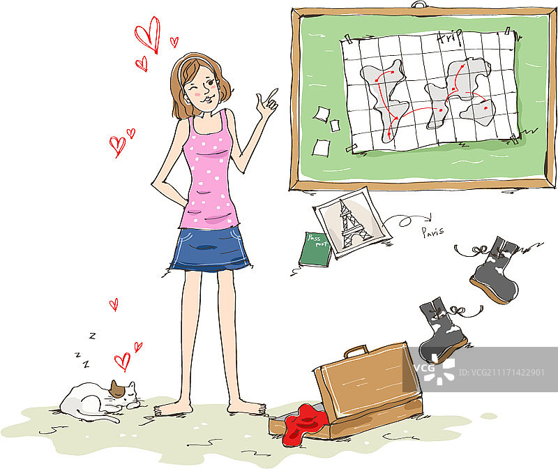 休闲爱好主题矢量插画图片素材