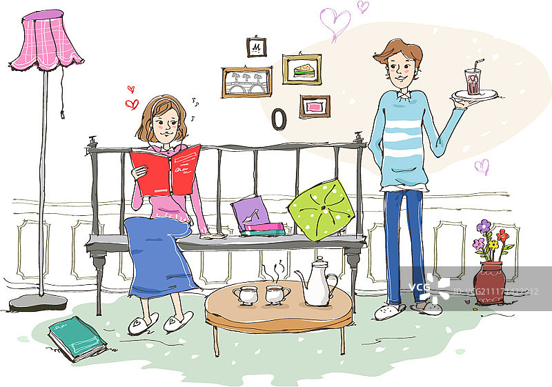 休闲爱好主题矢量插画图片素材