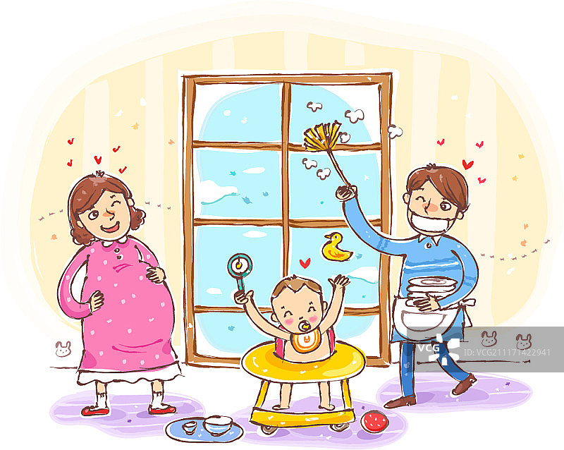 怀孕主题矢量图图片素材