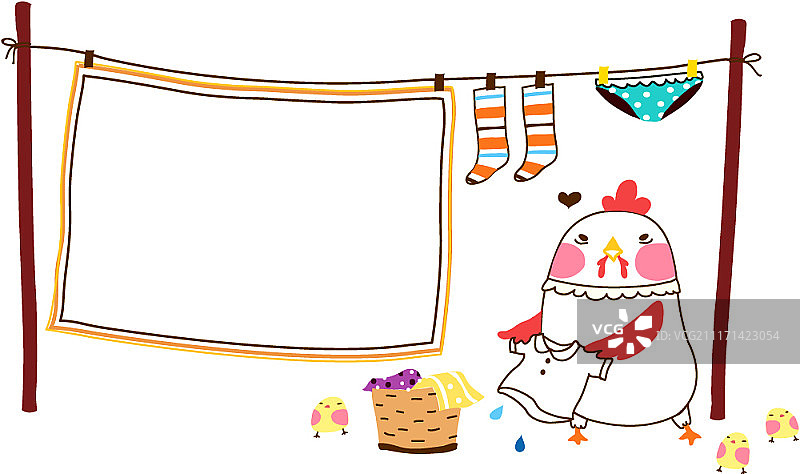 带文案框的可爱动物角色图片素材