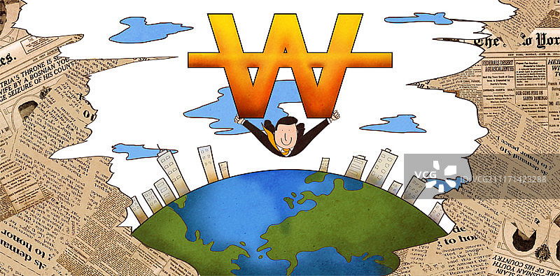 全球商业概念插画图片素材