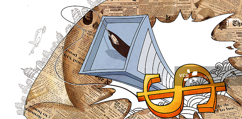 全球商业概念插画图片素材