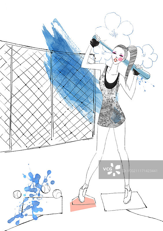 女人插画图片素材