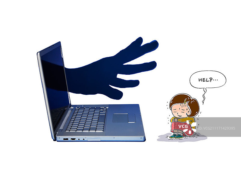 在线骚扰主题矢量图图片素材