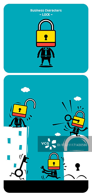 漫画商务人物矢量图图片素材