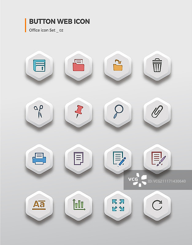 Web按钮图标，办公图标集图片素材