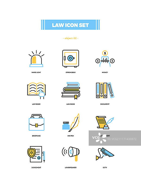 法律图标集图片素材