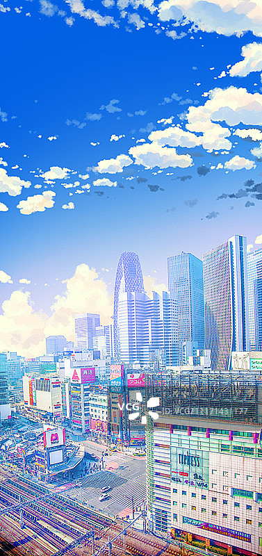 城市景观插画图片素材