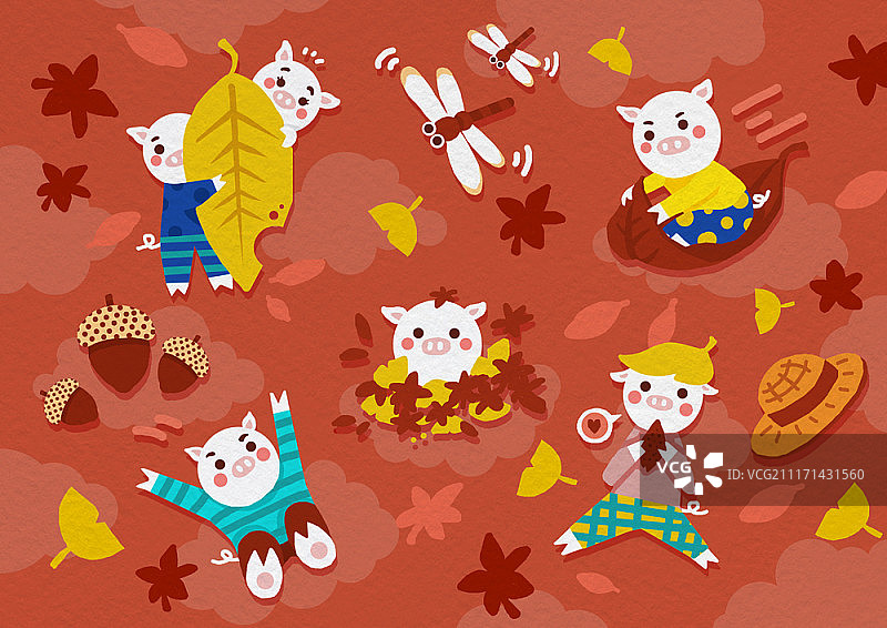 猪插图图片素材