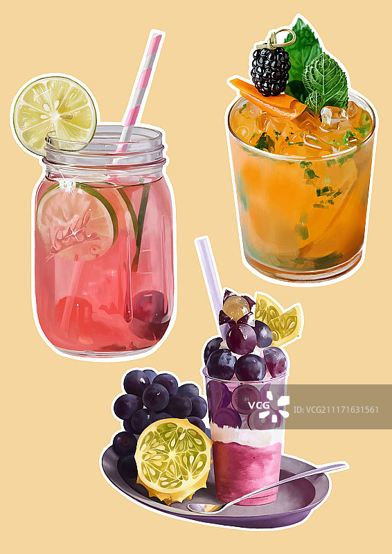 夏日饮品奶昔冷饮图片素材