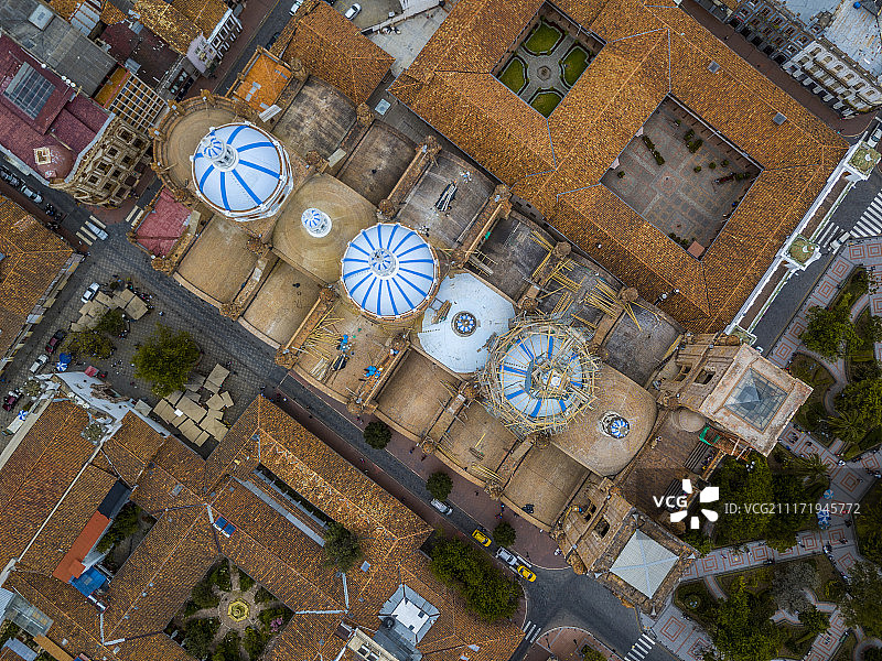 航拍昆卡市图片素材