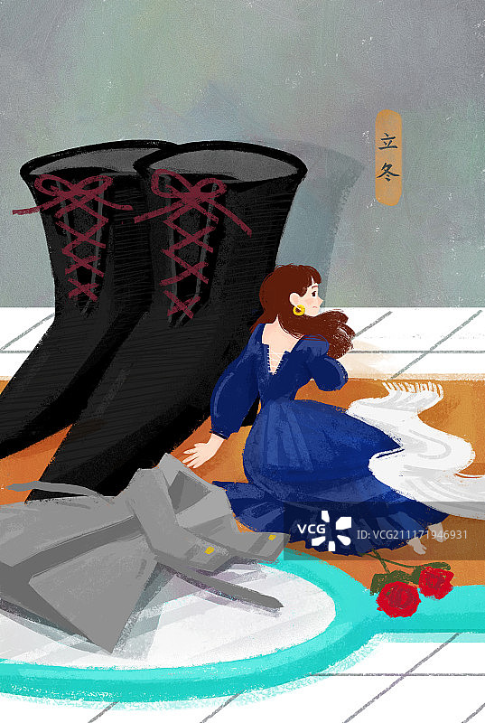 立冬有字图片素材