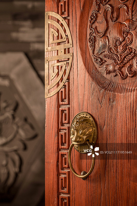 四合院的门图片素材