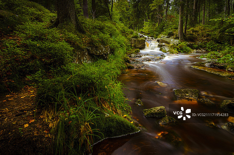 哈茨山脉的博德瀑布图片素材