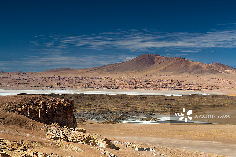 塔拉盐湖观景点图片素材