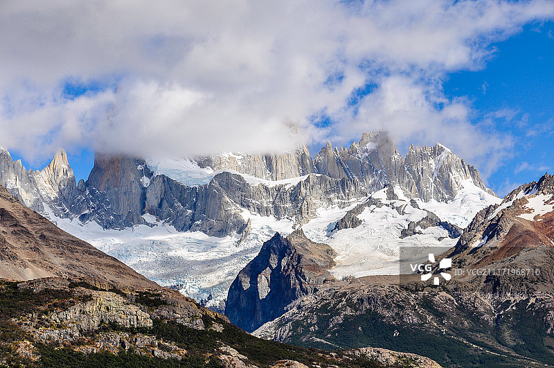 阿根廷查尔腾镇的菲茨罗伊峰图片素材
