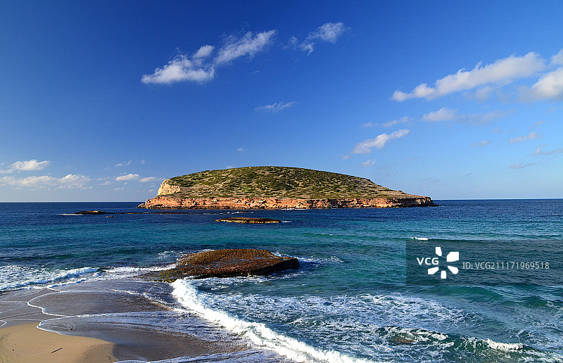 西班牙伊维萨岛的卡拉孔特海滩图片素材